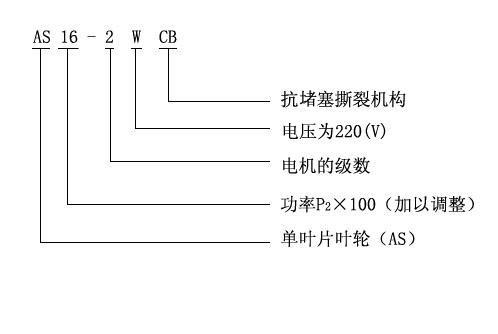 AS/AV型潛水式糖心视频破解版型號意義
